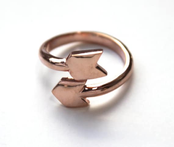 Arrow Wrap Ring 14K rose gold dipped