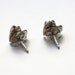 Heart Shaped Pyramid Stud Earrings sterling silver