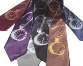 Mens Necktie - Time Traveller - Silk necktie in six tie color choices