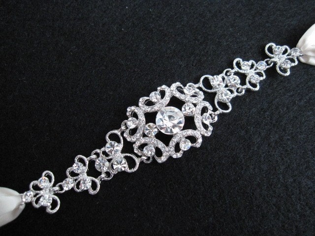 Bridal Ribbon Rhinestone Headband,wedding hair accessories,bridal headband rhinestone,wedding headband crystal,bridal headpieces,wedding