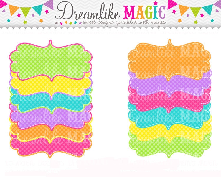 Little Heart Sweet Shop Doodle Frames- Clipart for Personal or Commercial Use