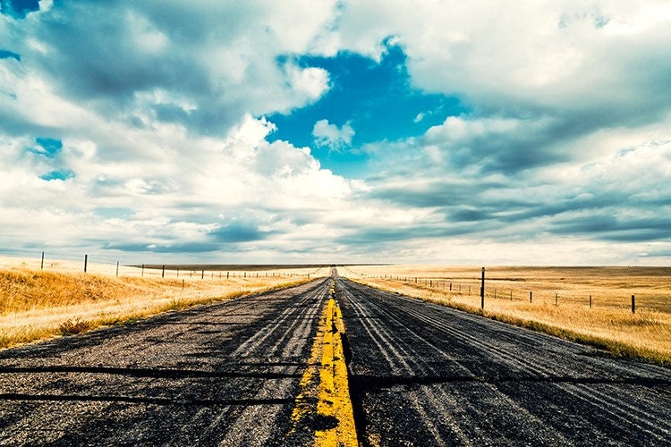 I Come From Nowhere 8x12 - Landscape Photography - Open Road Photo - American West Art Print - Travel Photography