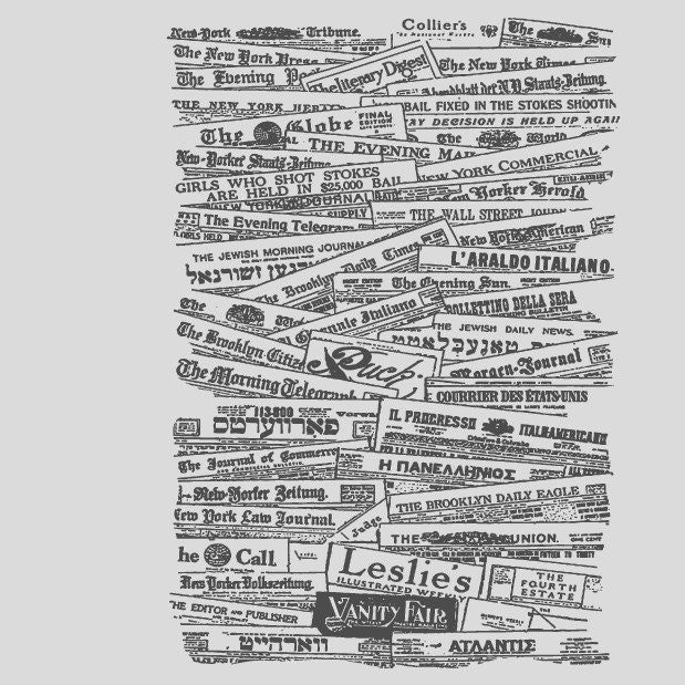 NEWSPAPER Tshirt Vintage Typography Tee MENS Shirt