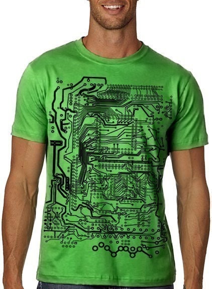 Circuit Board Tshirt Computer Geek Tee MENS Shirt