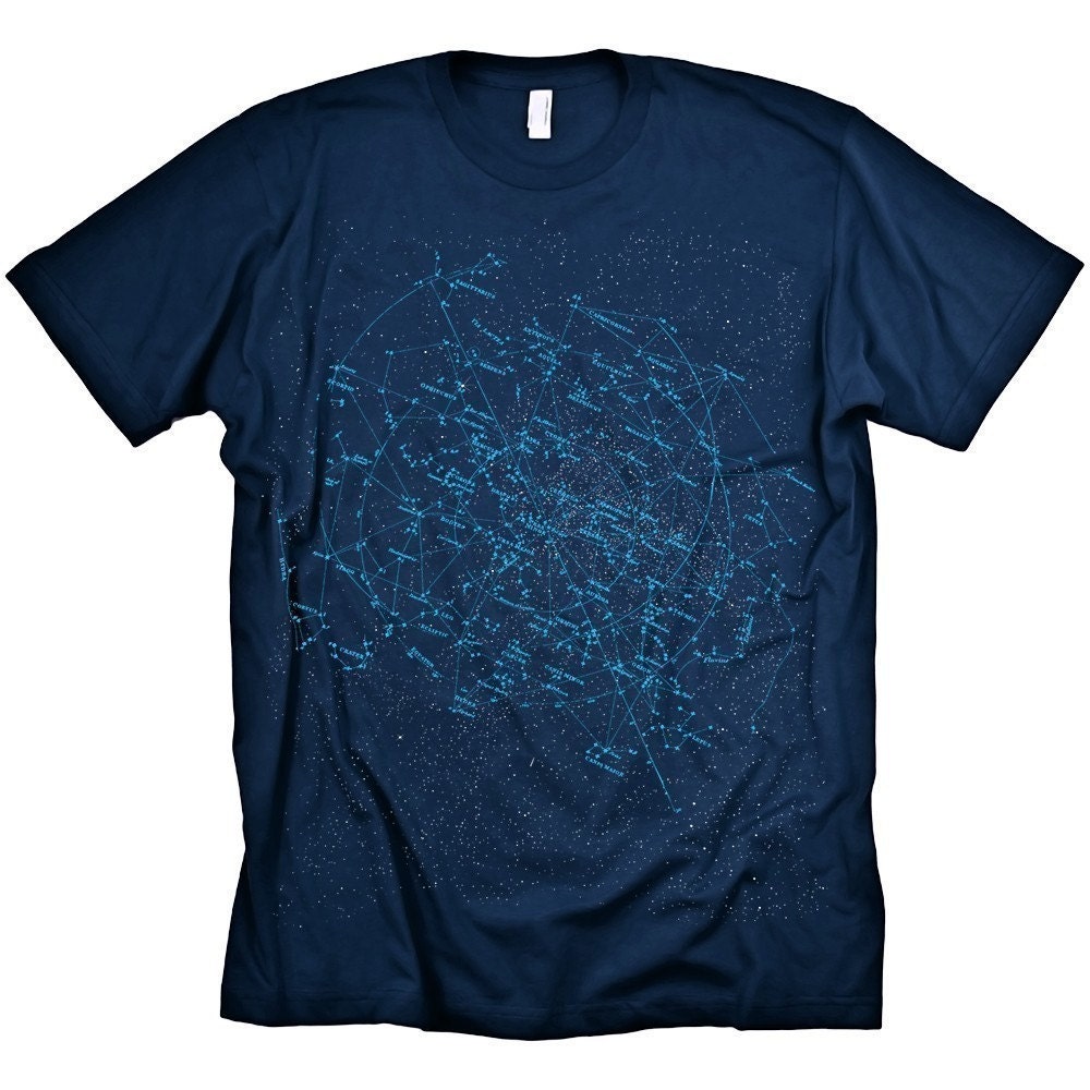 Celestial Constellation Tshirt Astrology Star Map MENS shirt S M L XL XXL