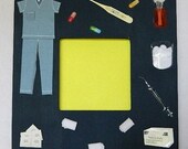 doctor physician picture photo frame navy blue