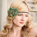 Nakea Headband in Paisley of Turquoise and Green