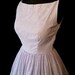 Sweet 1950's Lanz Original lavender gingham summer sun dress with white lace embroidery vlv spring rockabilly - size Medium to Large