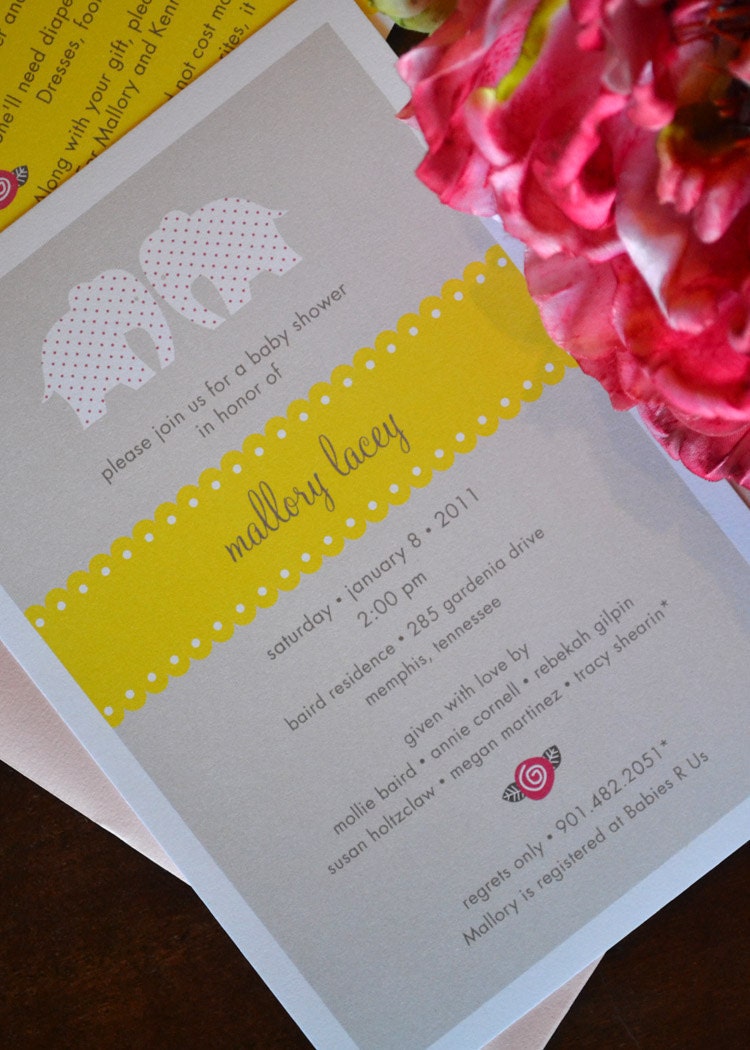 Scallop Baby Shower Invitation