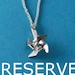 RESERVED for Ophelia the Tiny pinwheel necklace with 18inch chain