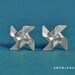 Tiny Pinwheel (windmill) Earrings 0.30 inches