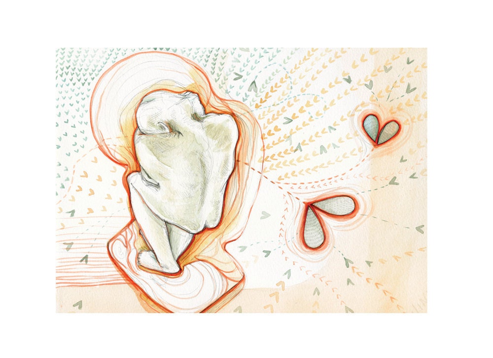 Illustration Print  'Eve' 5x7