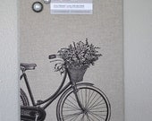 Fabric Magnet Board (9.5"x20") - Bicycle