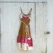 Vintage Raspberry WIne and Milk Chocolate Ruffled Slip Dress