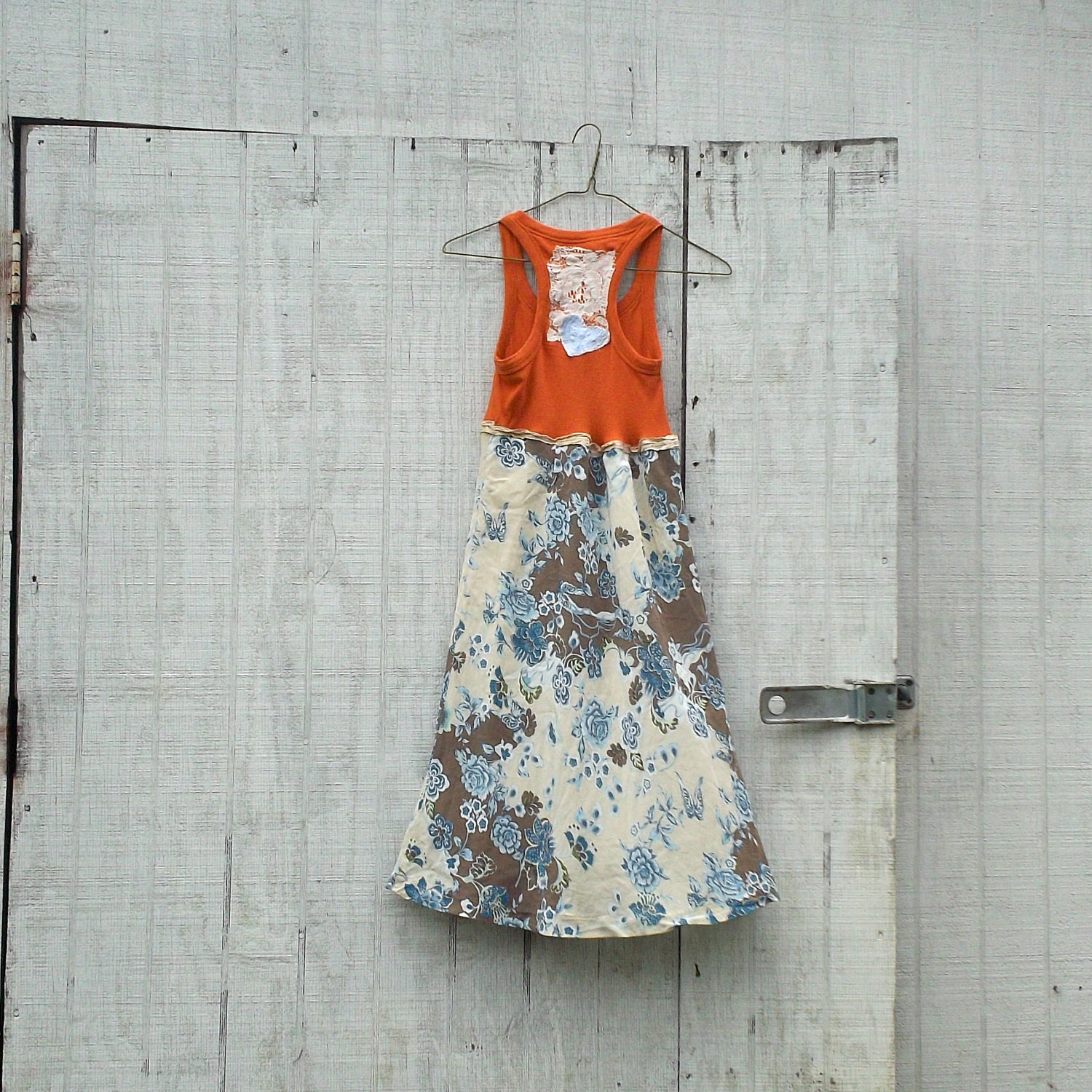 Funky Babydoll Tank Dress / Eco Dress / Tattered Artsy Dress / Upcycled Clothing