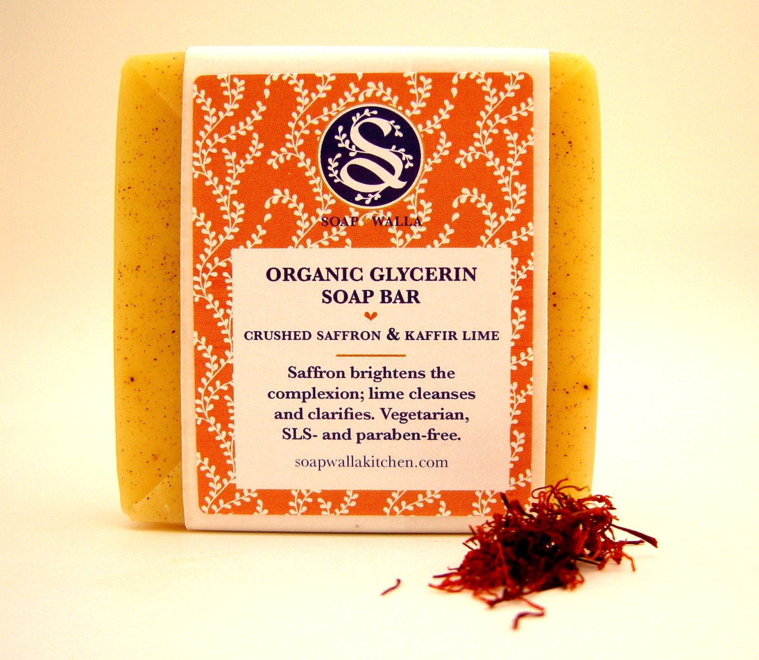 Organic Crushed Saffron & Kaffir Lime Soap Bar