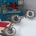 Vintage Tin Clip-on Pinecone Candleholders and Candles