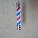 Barber Pole Necklace. Barber Pole Lamp Necklace. Man Necklace. Bar Necklace. Paper bead Necklace.