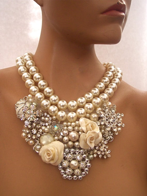 I Want To Sparkle Tonight Necklace Reinvented Vintage Rhinestones