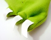 Lime Green Monster Foot Holiday Stocking - Odd Christmas Stocking