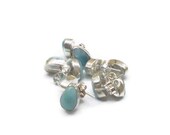 March Birthday earrings Larimar earrings  Larimar Earrings  studs Teardrop 1 pair