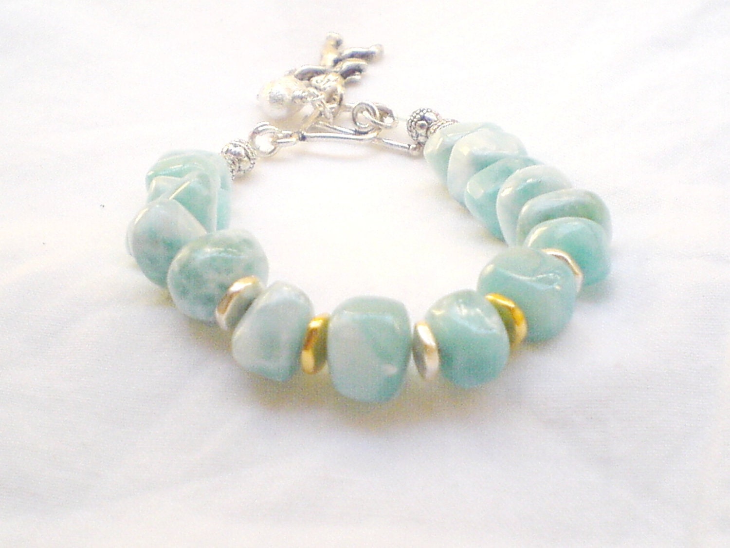 Larimar bracelet 8 inches length