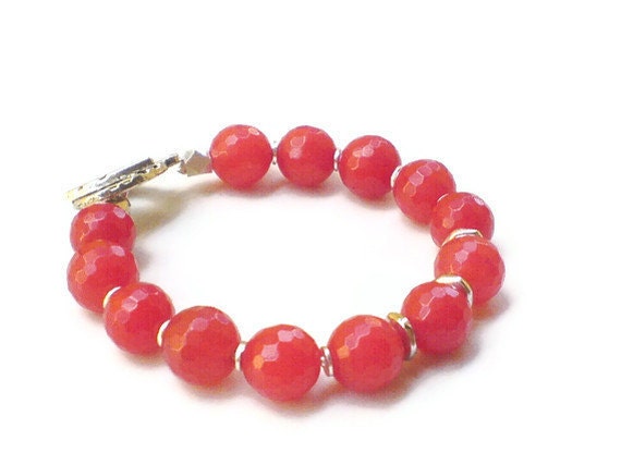 Red jade Bracelet Fall fashion jewelry red cherry tomato