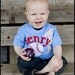Boys Baseball Birthday Short Sleeve Birthday Shirt in Red White and Blue Limited Edition