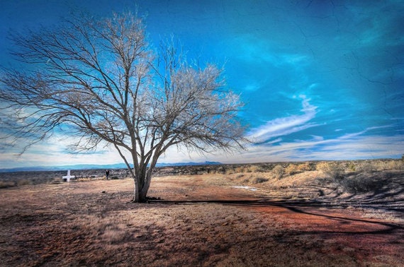 Southwest Landscape HDR Photography, 6 x 9 Print: Pilgrimage, Santa Fe