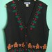 Vintage Women's Holiday Gingerbread Vest