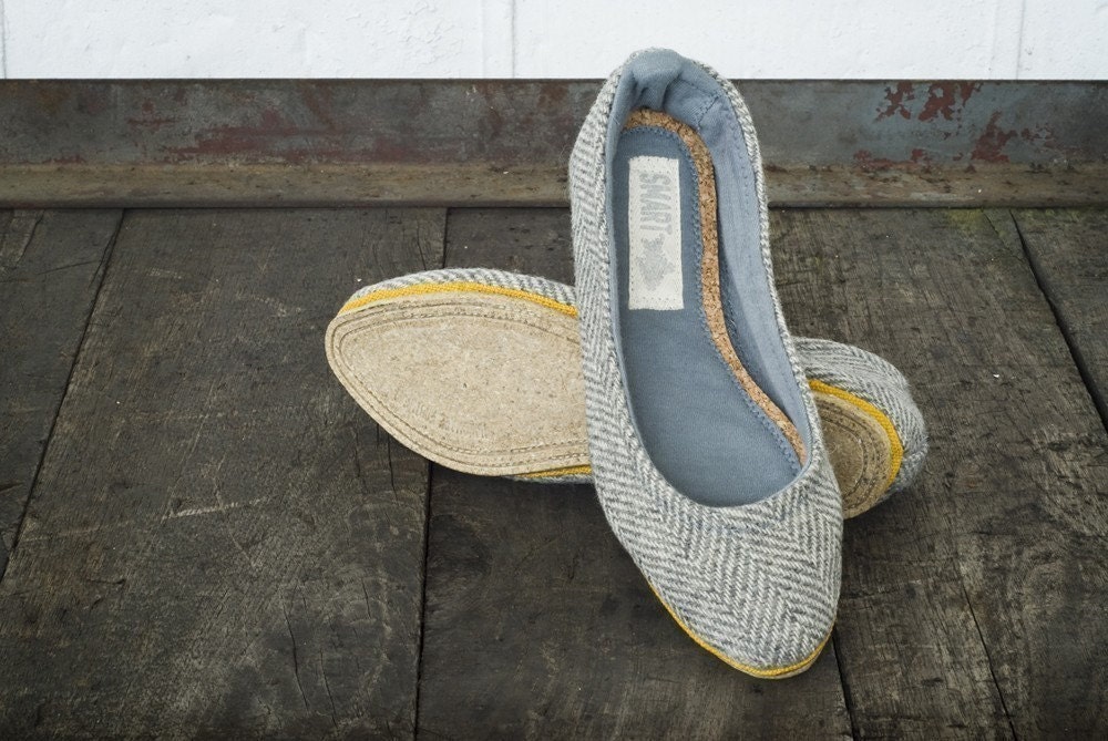 handmade vintage pattern flats
