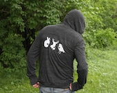 Men Hoodies - Black - Animal Hoodies - Unisex - Alternative Apparel  - In Small, Medium, Large, Extra Large, 2X