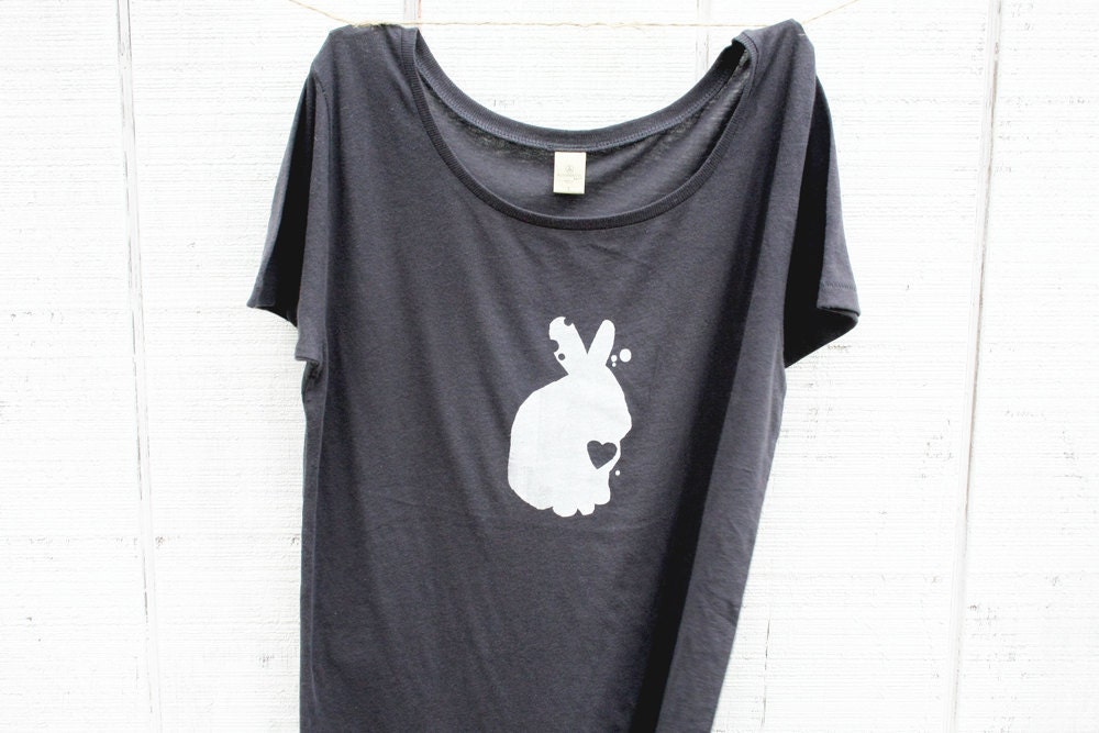 T-shirt - BUNNY - Animal - Summer - Alternative Apparel - Rabbit Shirt - Small, Medium, Large, XL - Clothing