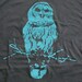 Owl T-shirt - Alternative Apparel - Teal Owl - Organic Cotton - Women - Small, Medium, Large, XL - hedwig - clothing