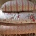 Chic & Sweet Vintage 1940's Pink Roses Ticking Feather Pillow