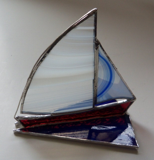 3D Stained Glass Sailboat Small and Fun