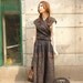Boho style black gray long sundress(more colour and size choice)