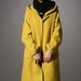 Yellow wool hoodie coat(more colour and size choice)