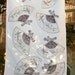 SALE Tea towel block printed Oriental Fan in charcoal