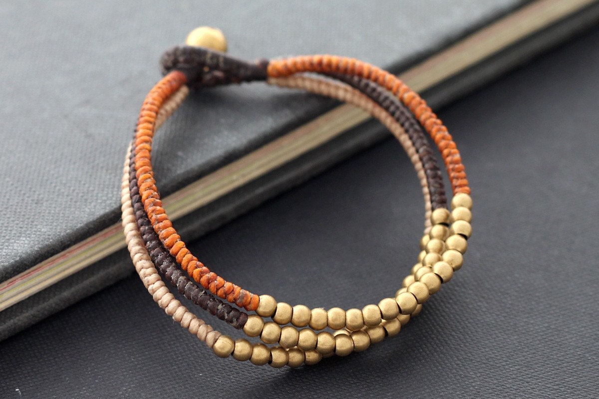 Three Colors Earth Tone Woven Bracelet