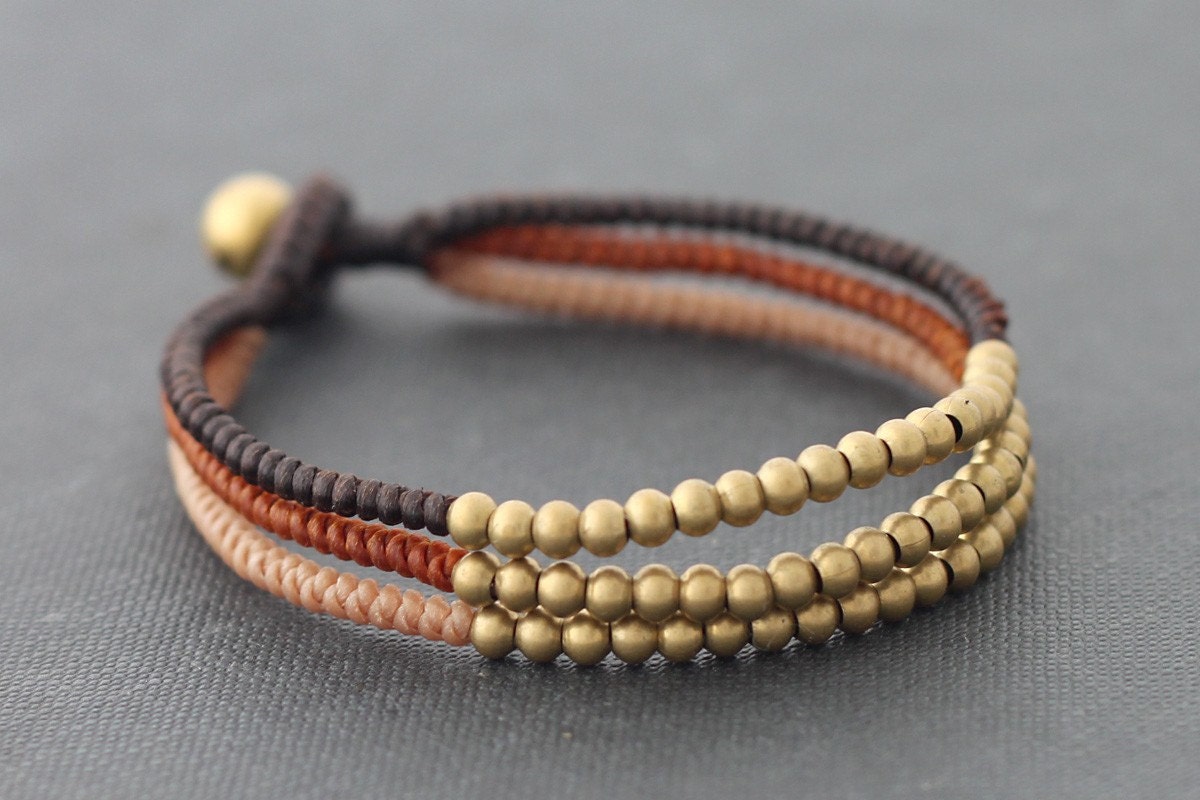 Three Colors Earth Tone Woven Bracelet