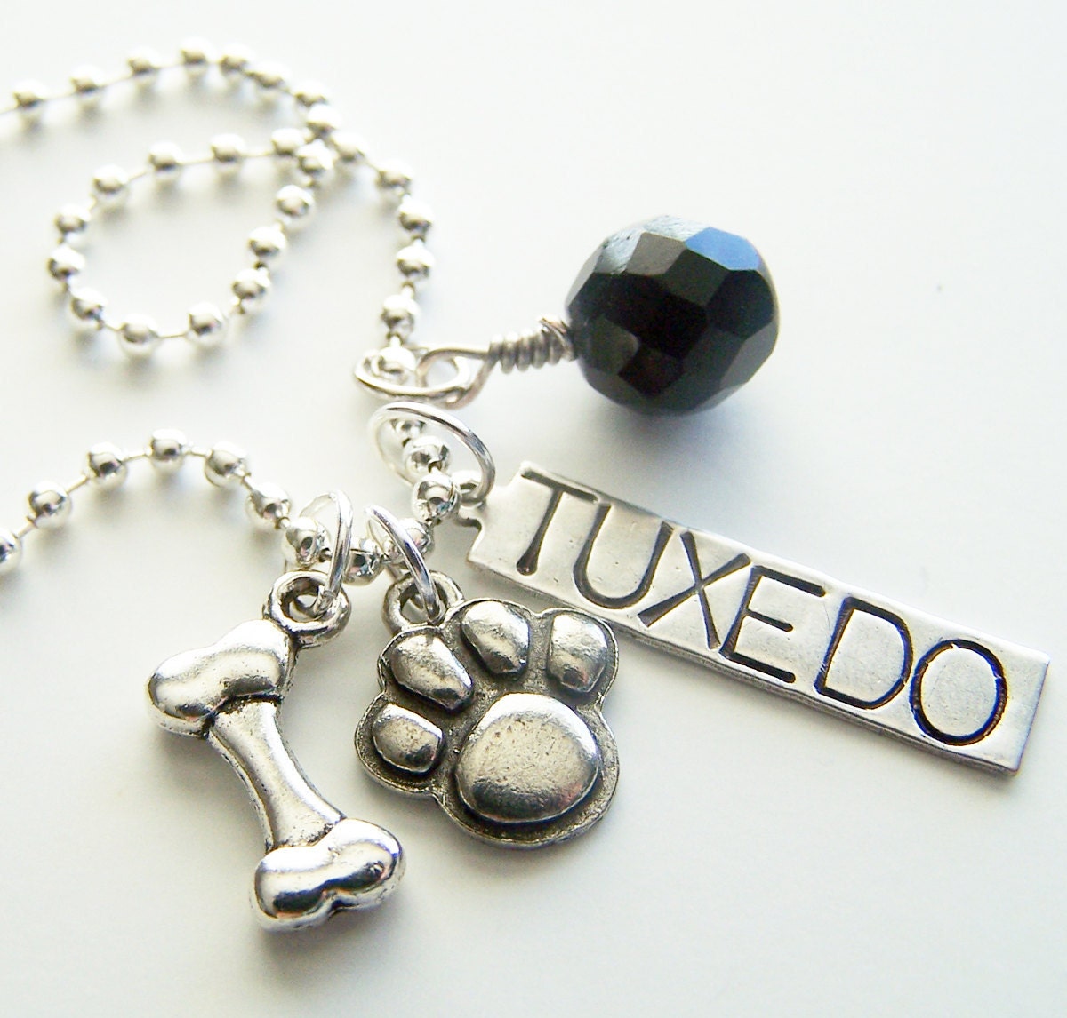 PICK FOUR Charm, Bead, OR Stamped Name Tag plus a Chain