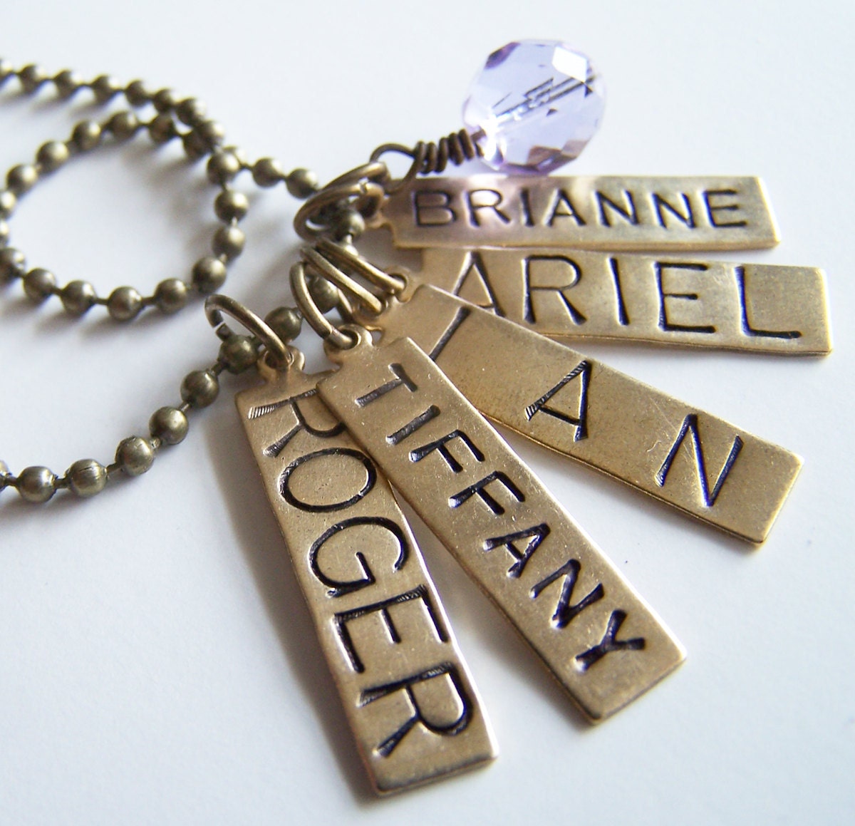 PICK SIX Charm, Bead, OR Stamped Name Tag plus a Chain