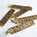 ONE Hand Stamped Name Tags Necklace Charms - Vintage Brass