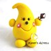 JANUARY Birthstone PARKER - Polymer Clay Character with Swarovski Garnet Gemstone