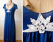 Vintage 1970s BOHO Princess Maxi Dress S/M