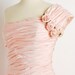 BALLERINA Pink Wedding Dress / Short Wedding Dress / Pink Prom Dress / Bridesmaid Dress / Vintage One Shoulder 1970s Pink Rose Dress