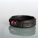 Diamond steampunk industrial ring black Sterling silver pink tourmaline set