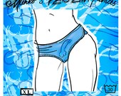 Penis Envy Panties - AA "tap panty" in baby blue, size L (sexy, silly, punk, adult, mature)