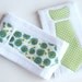 Baby Burp Cloths with Necktie in Sweet Snails and Polka Dots, Set of 2 Baby Boy Burp Cloths, Blue, Green, and White
